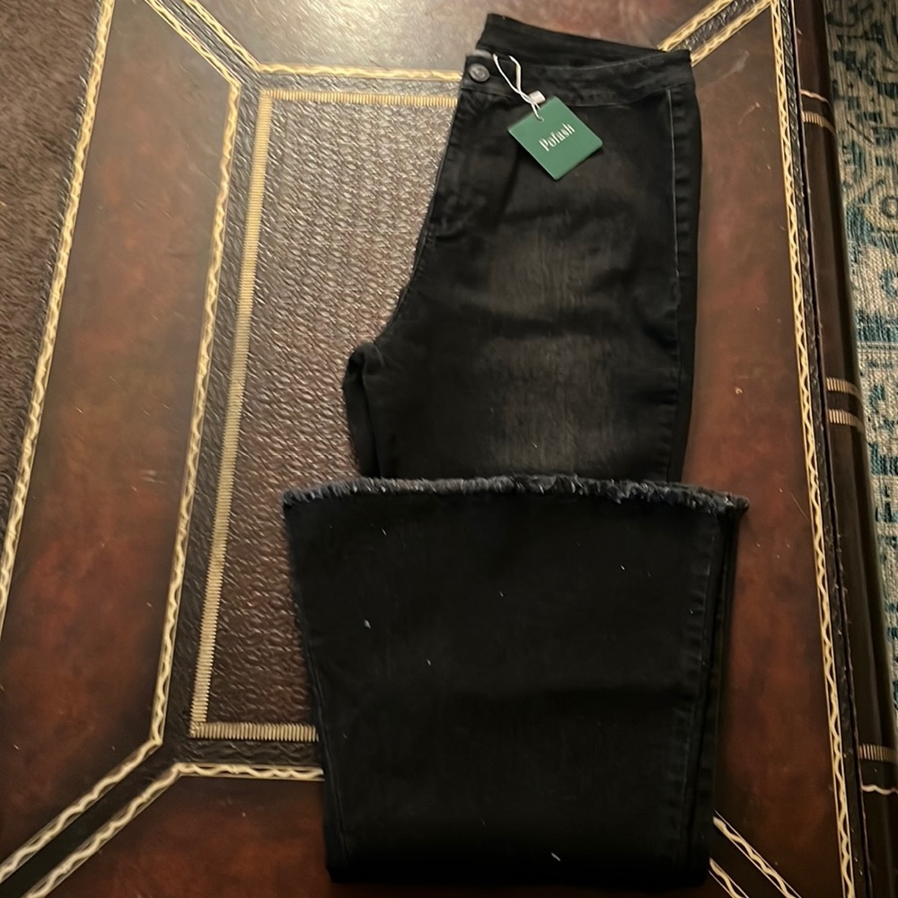 Black bell bottom pants